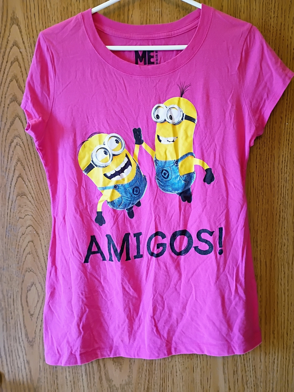 Women's Pink Minions 'Amigos!' Graphic Tee